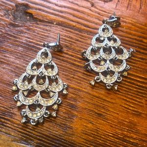 Chandelier rhinestone earrings